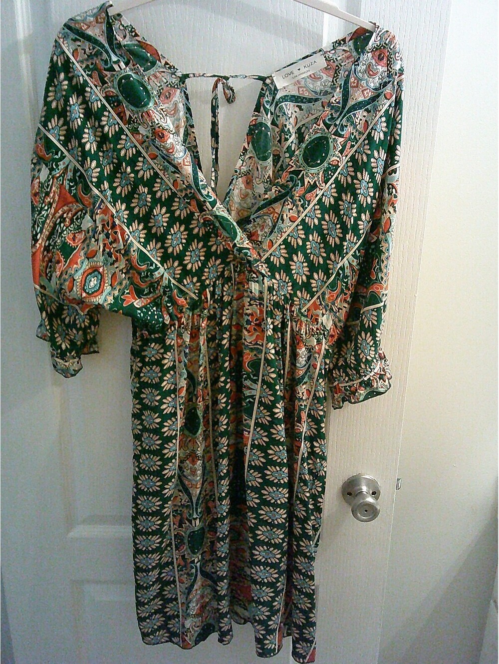 Green Boho Summer Coverup  0072